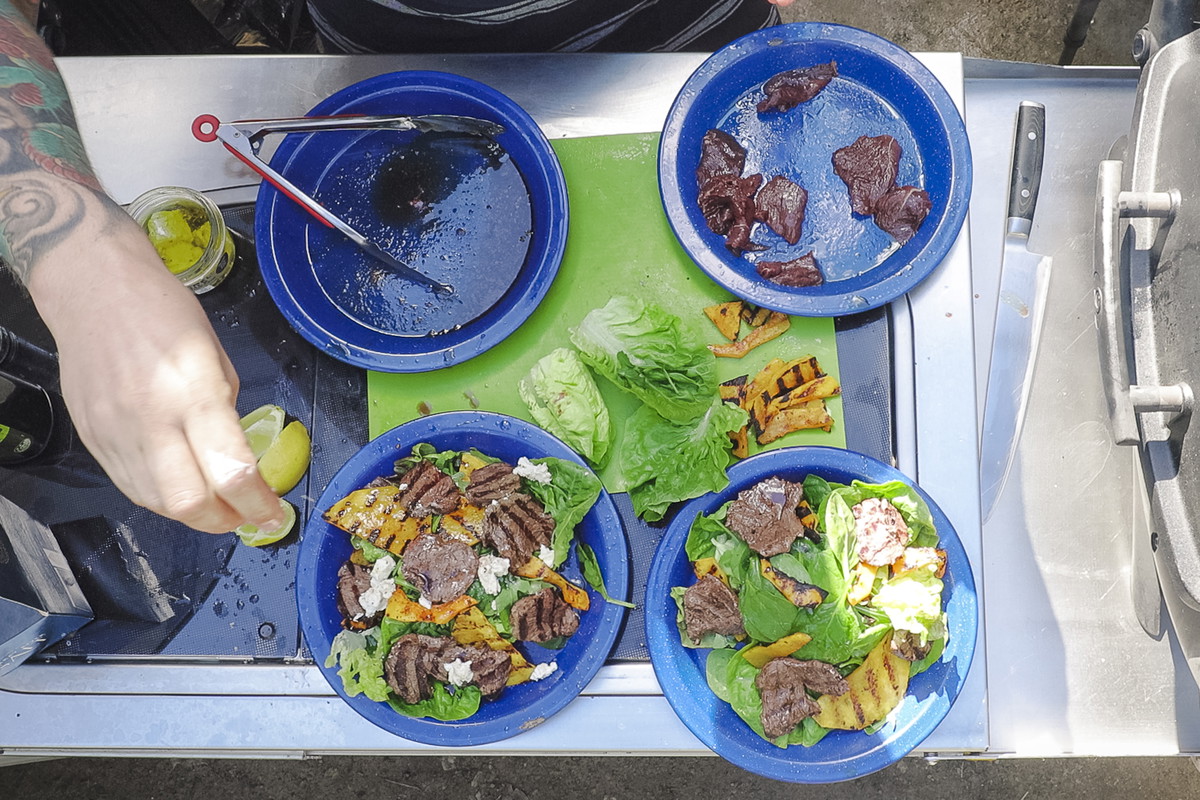 Grilled Kangaroo With Warm Pumpkin & Feta Salad